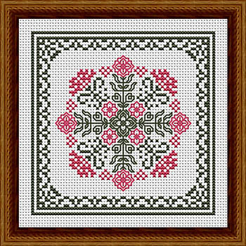 January Hearts Square With Pink Carnations